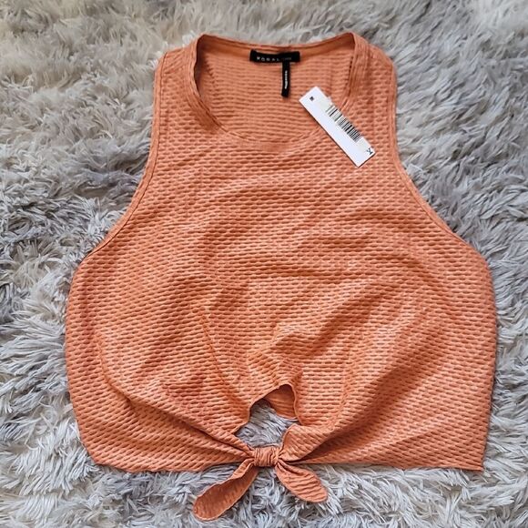 2/$20 Koral Maya Front Tie Crop Top - Picture 2 of 5